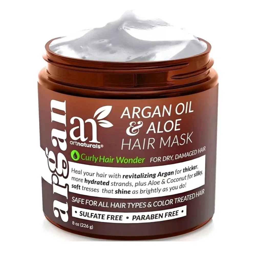 NEW ArtNaturals Argan Oil Aloe Hair Mask 8oz Deep Conditioning Repair Treatment